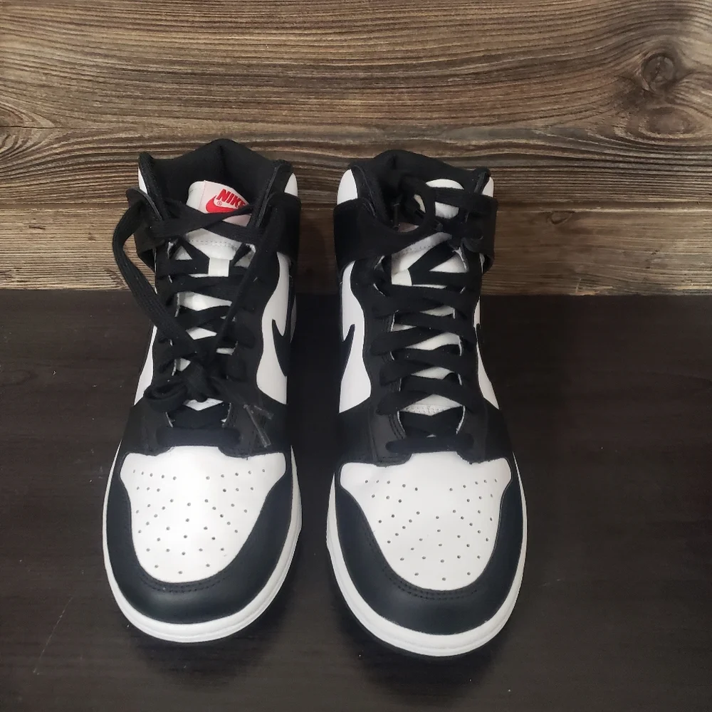 New Nike Dunk High Black White Sneakers Size 8 Womens Streetwear Casual Everyday